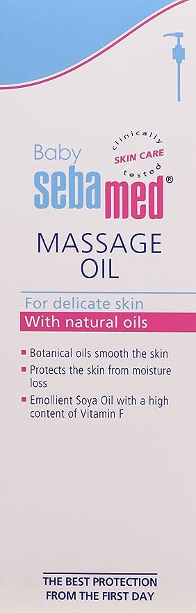 Sebamed Baby Massage Oil 150ml| Contains Soya Oil & Vitamin F |Non greasy | Does not solidify Sebamed Baby Massage Oil 150ml| Contains Soya Oil & Vitamin F |Non greasy | Does not solidify